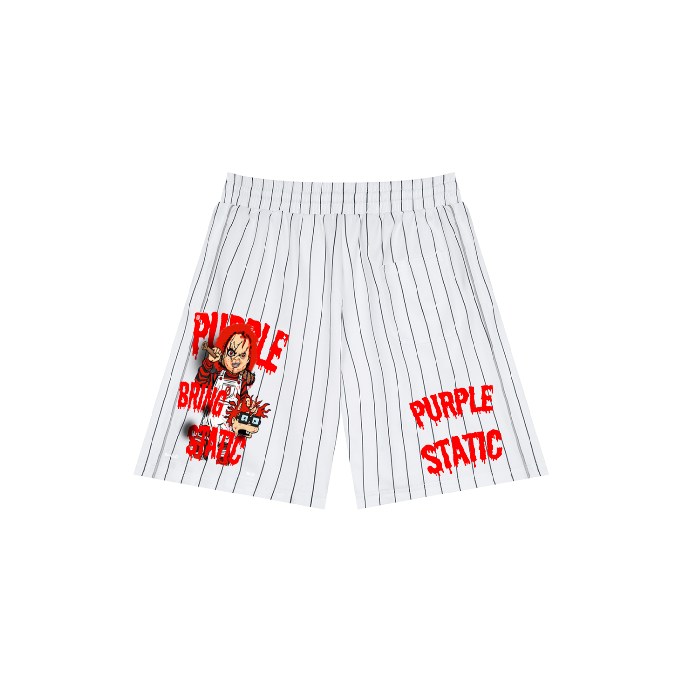 Unisex Striped Loose Fit Shorts