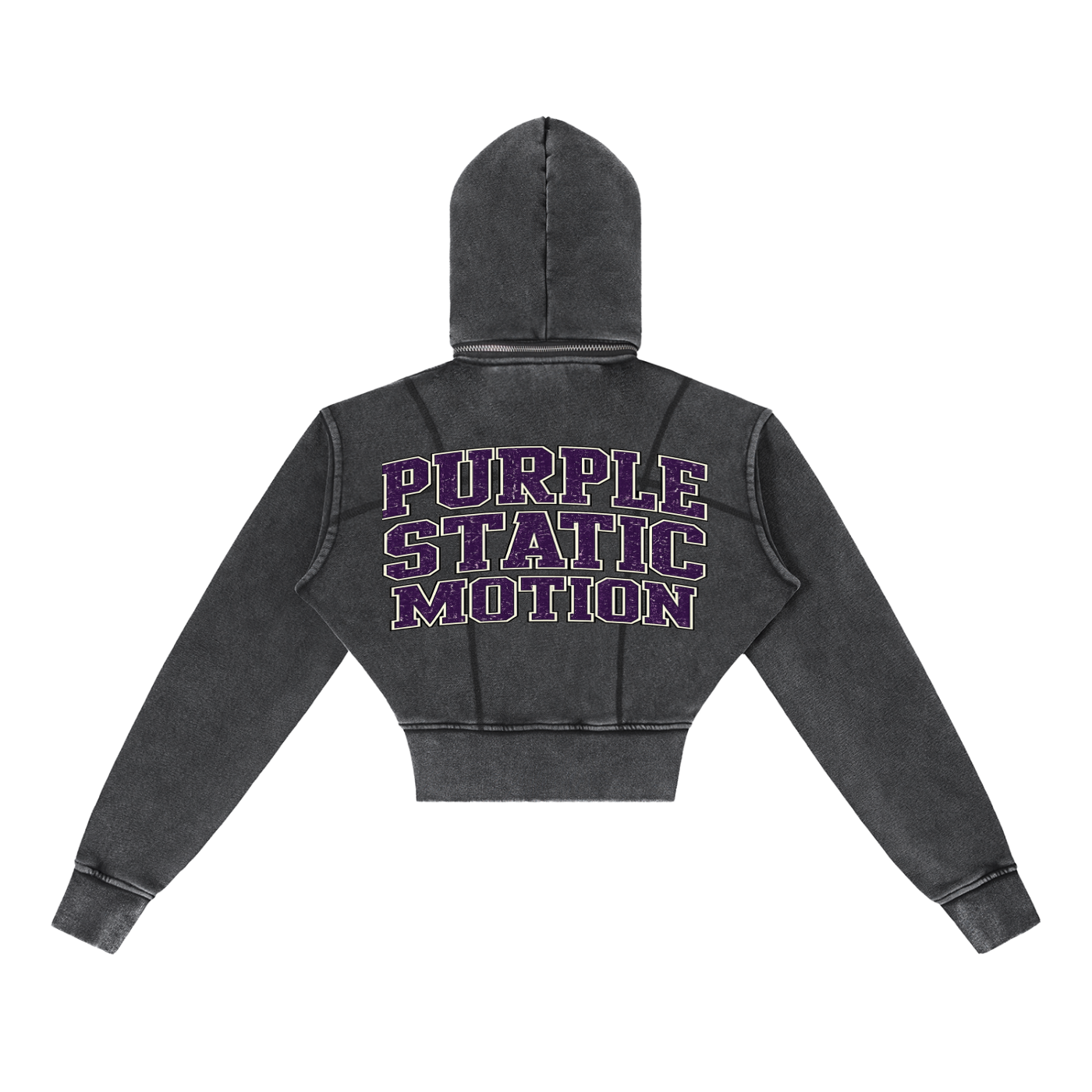 Vintage Washed Cropped Fleece Hoodie