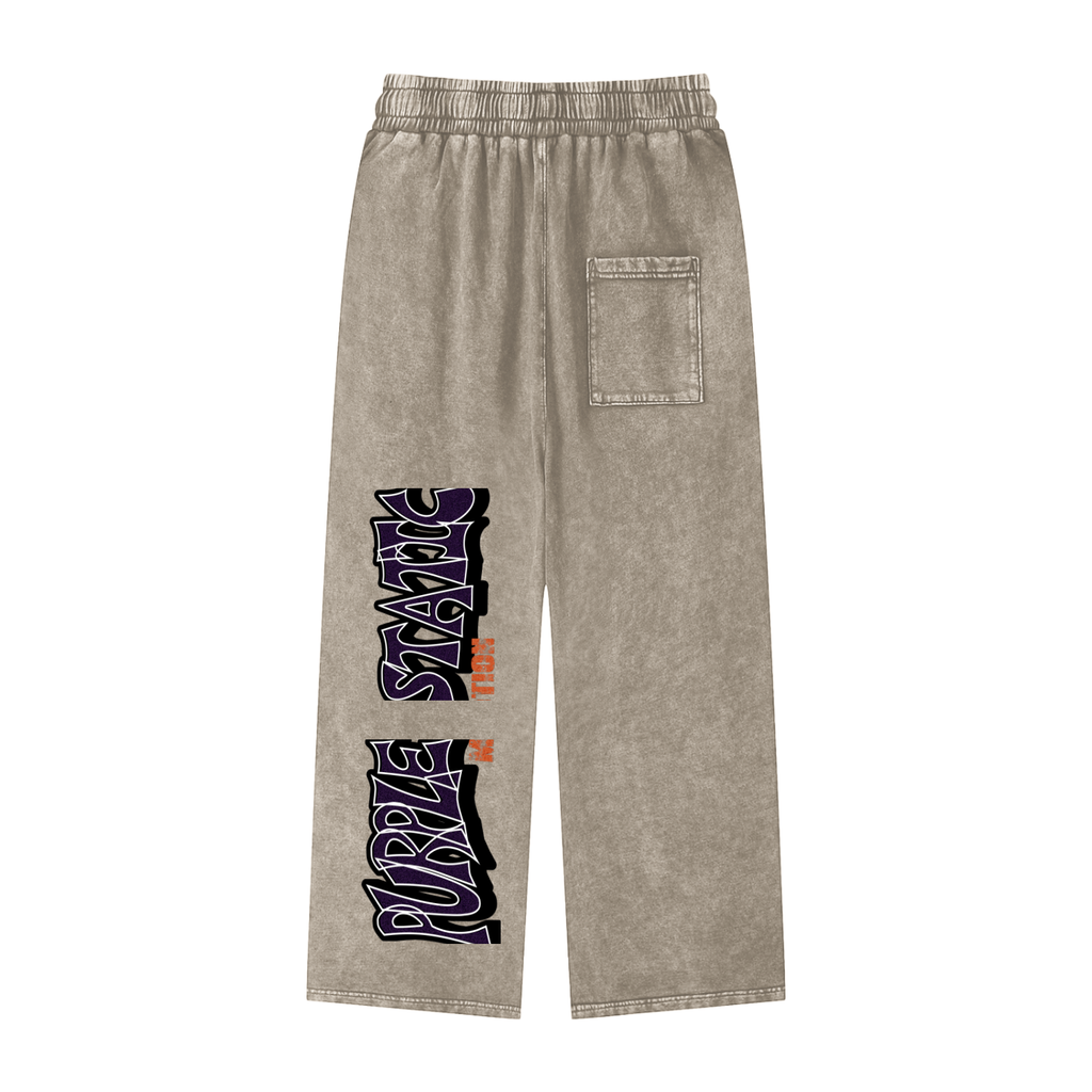 Snow Washed Straight Leg Pants