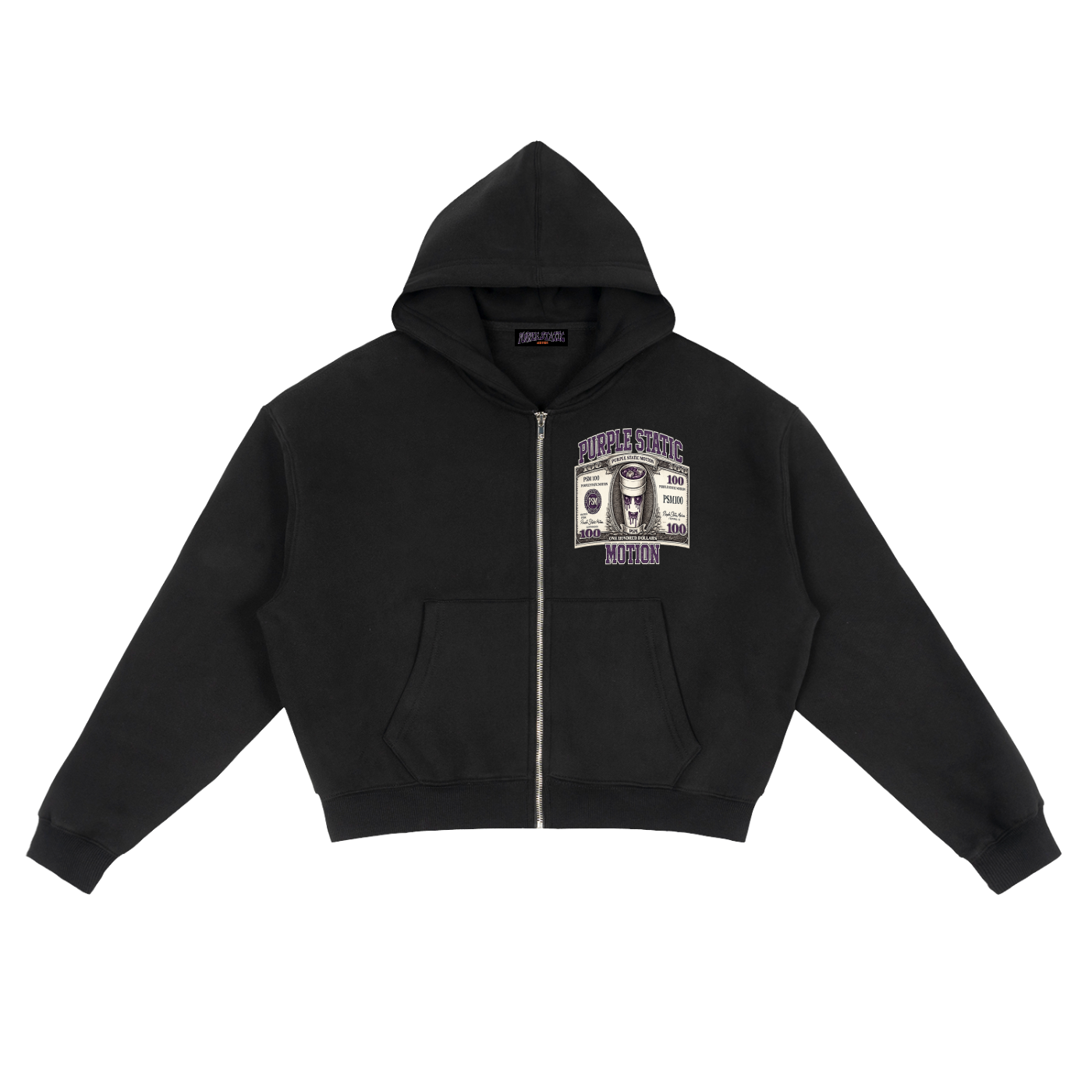 Fleece Zip-Up Boxy Hoodie