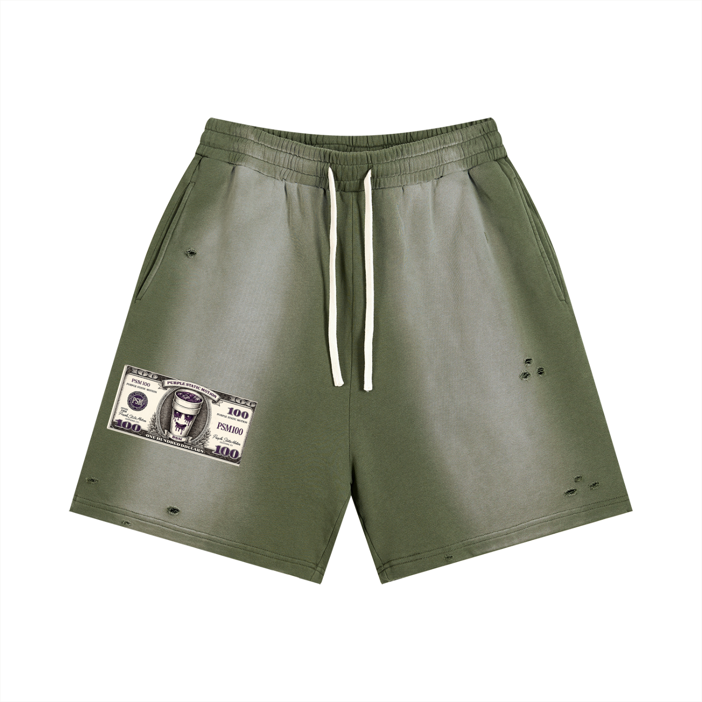 Sun Fade Distressed Shorts