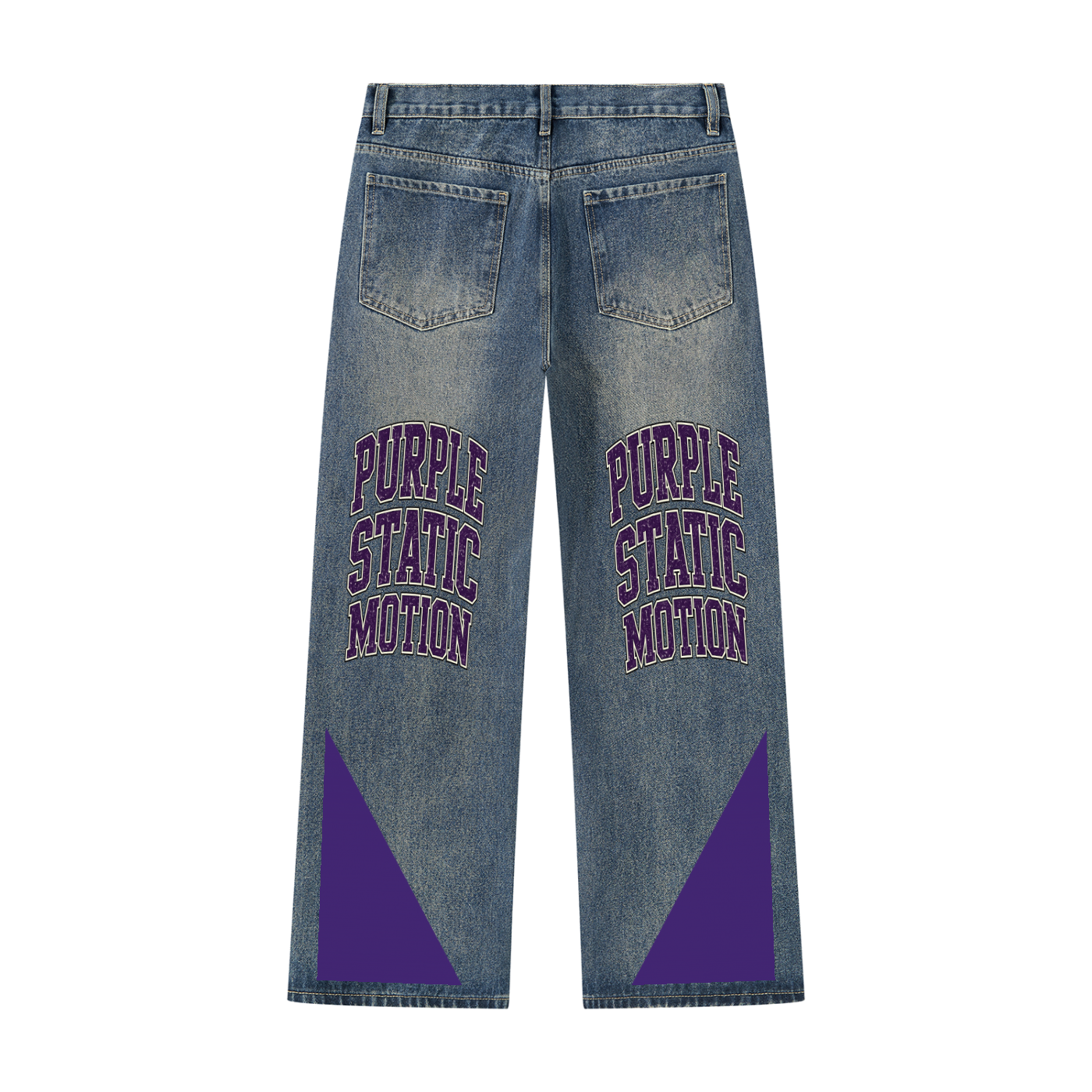 Men’s Vintage Wash Straight Leg Denim Jeans