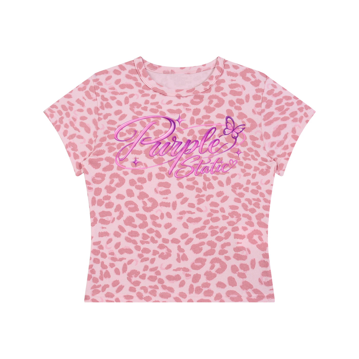 Women’s Leopard Print Crop T-Shirt
