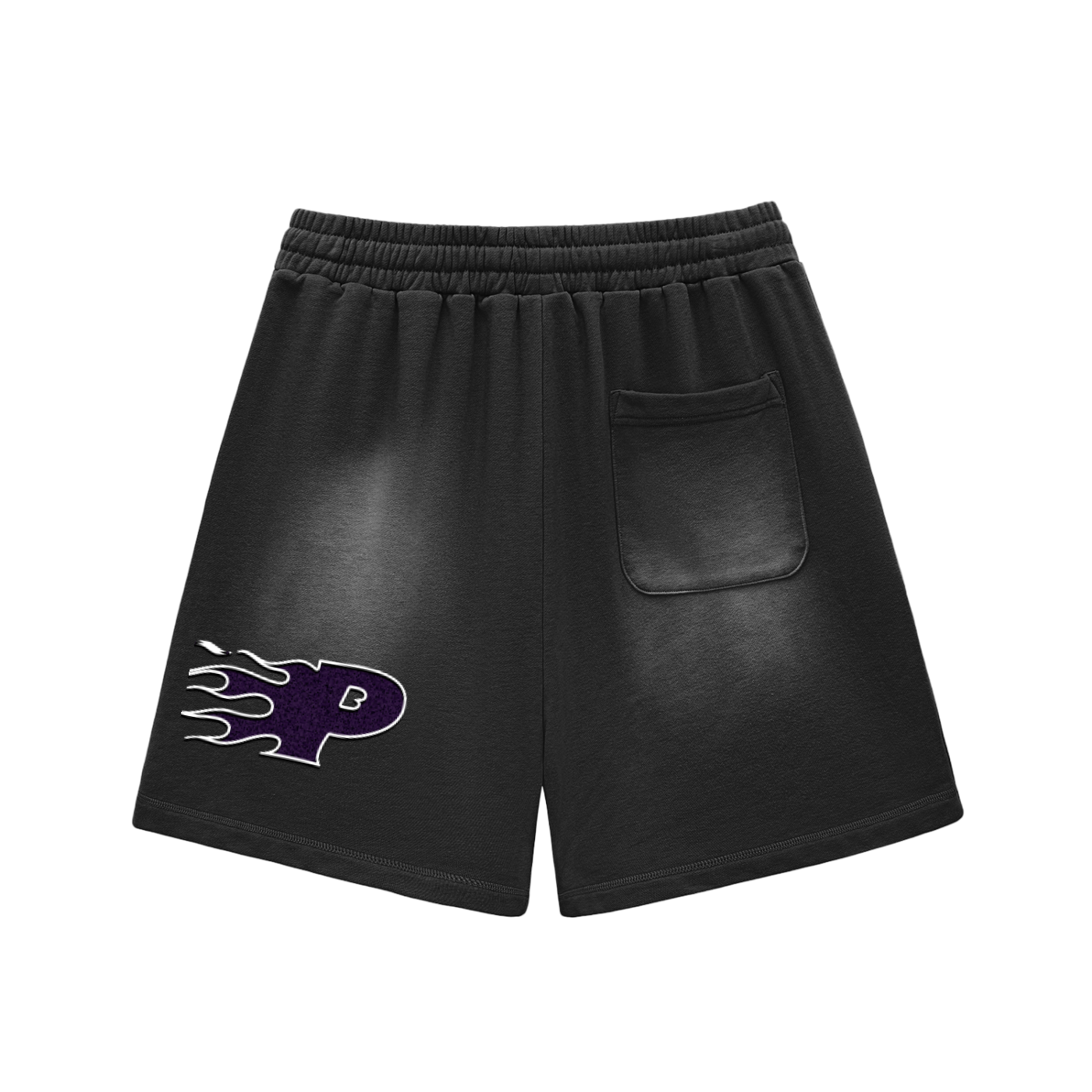 Sun Fade Raw Edge Cotton Shorts
