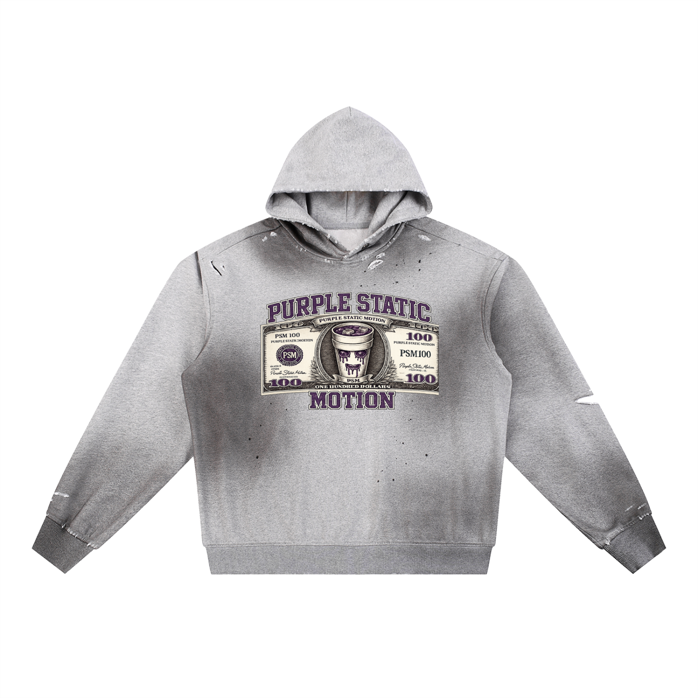 Sun Fade Frayed Fleece Hoodie