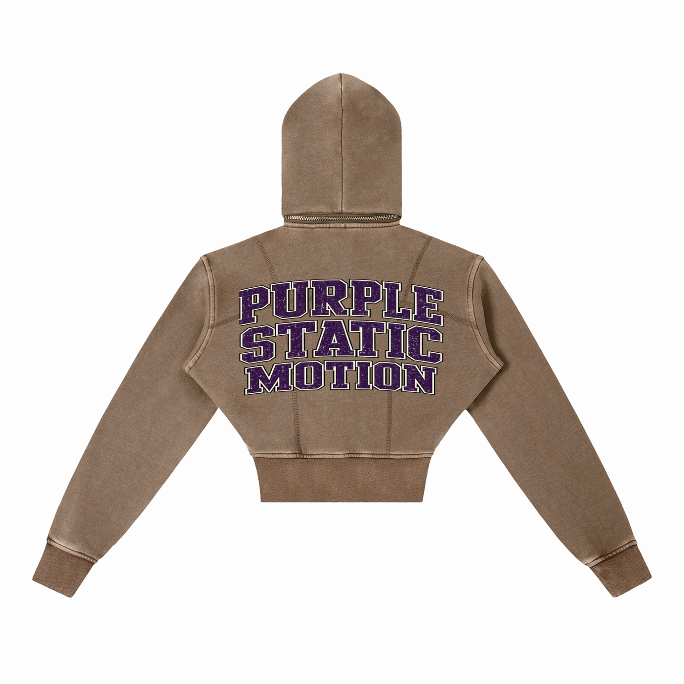 Vintage Washed Cropped Fleece Hoodie