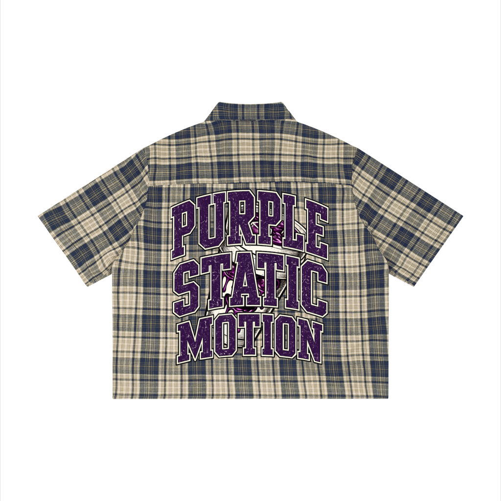 Unisex Plaid Boxy Short Sleeve Shirt