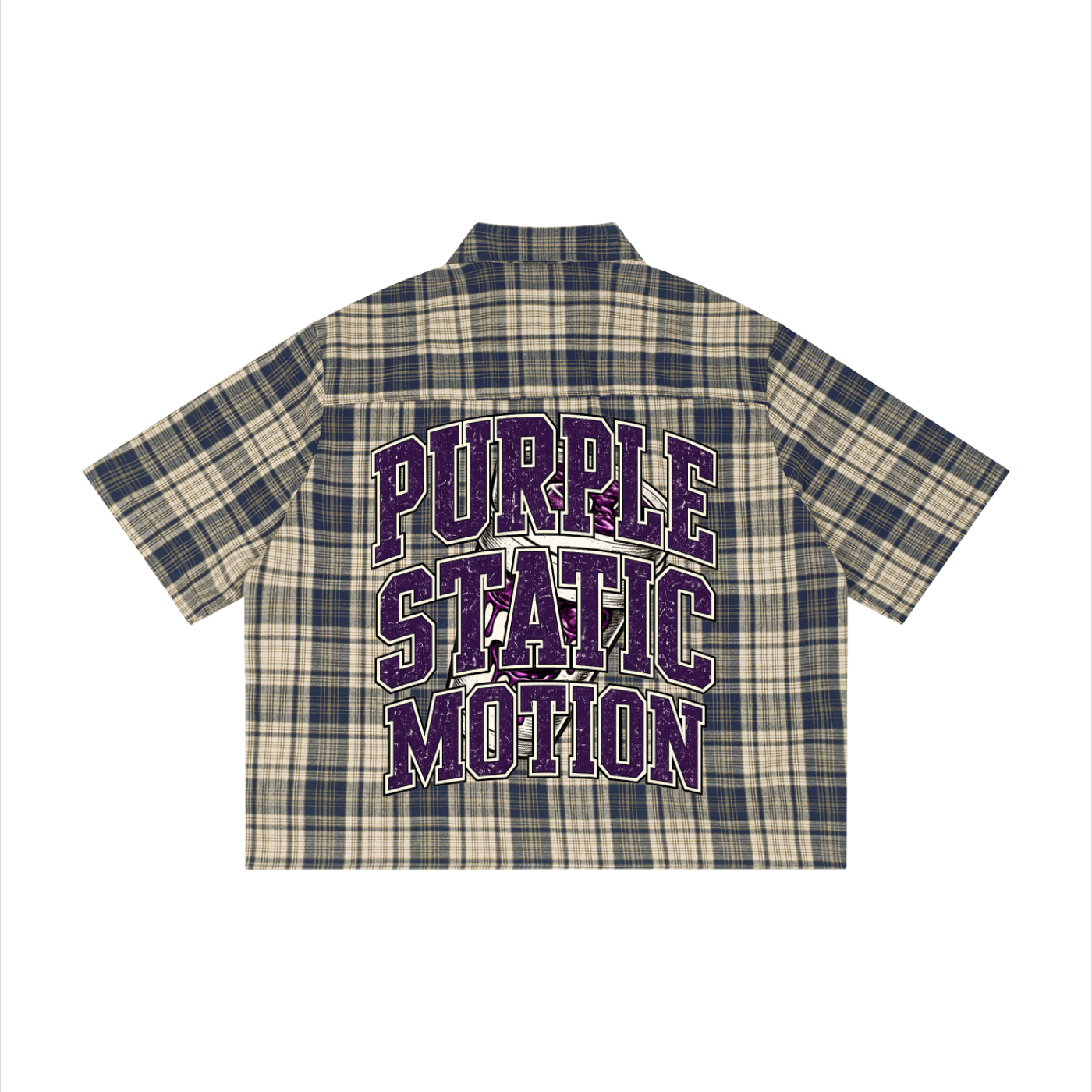 Unisex Plaid Boxy Short Sleeve Shirt