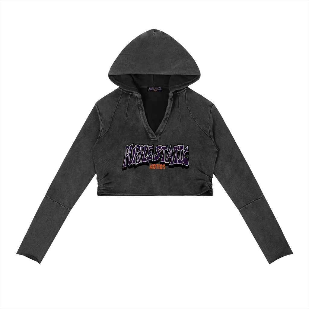 Vintage Washed Raw Edge Hoodie