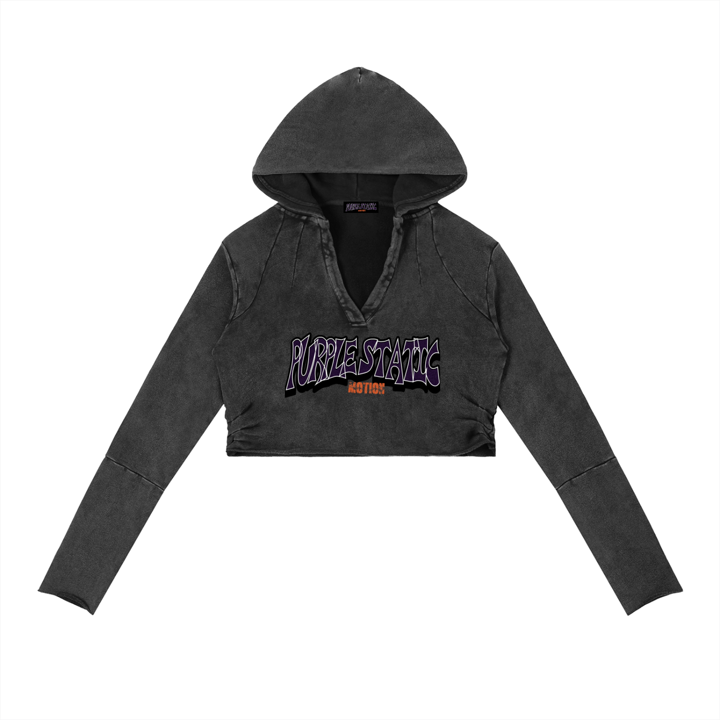 Vintage Washed Raw Edge Hoodie