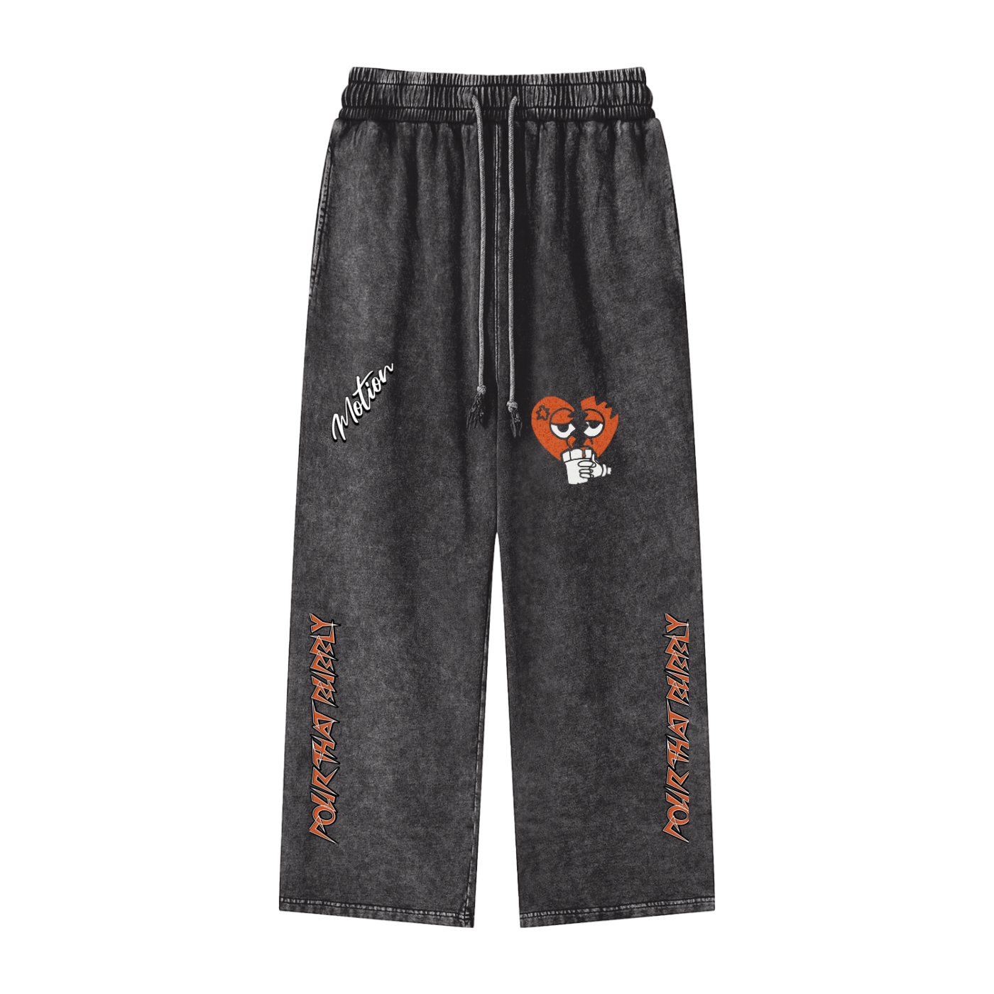 Snow Washed Straight Leg Pants