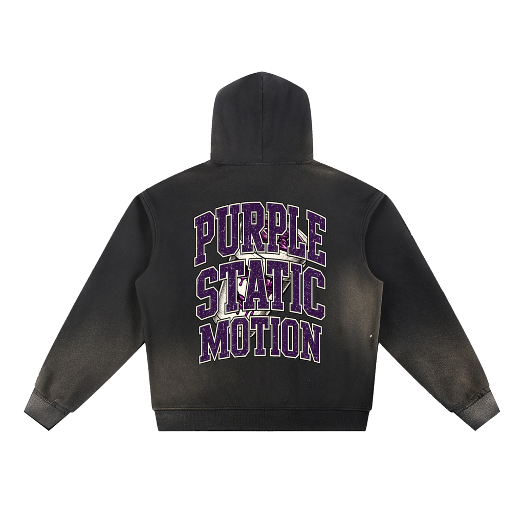 Sun Fade Frayed Fleece Hoodie