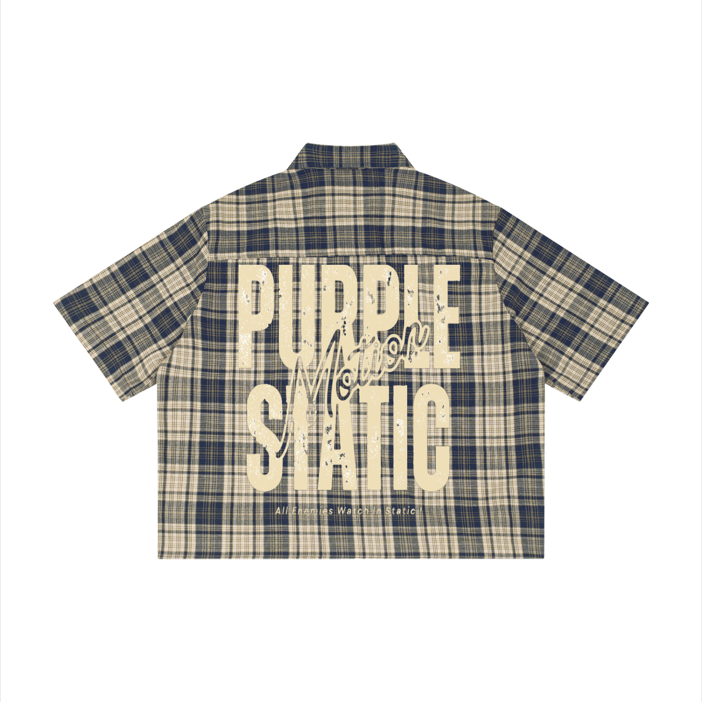 Unisex Plaid Boxy Short Sleeve Shirt