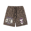 Unisex Heavyweight Leopard Drawstring Shorts