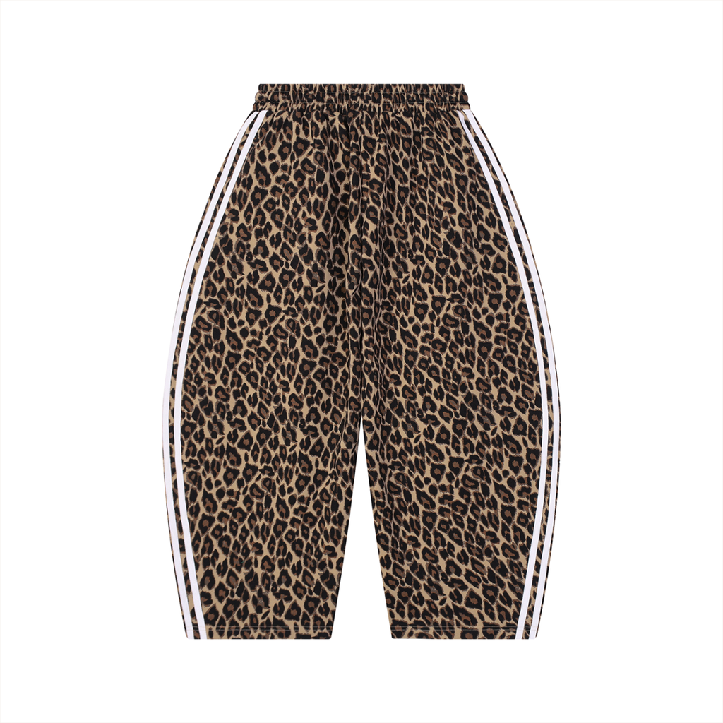 Unisex Leopard Barrel Leg Sweatpants