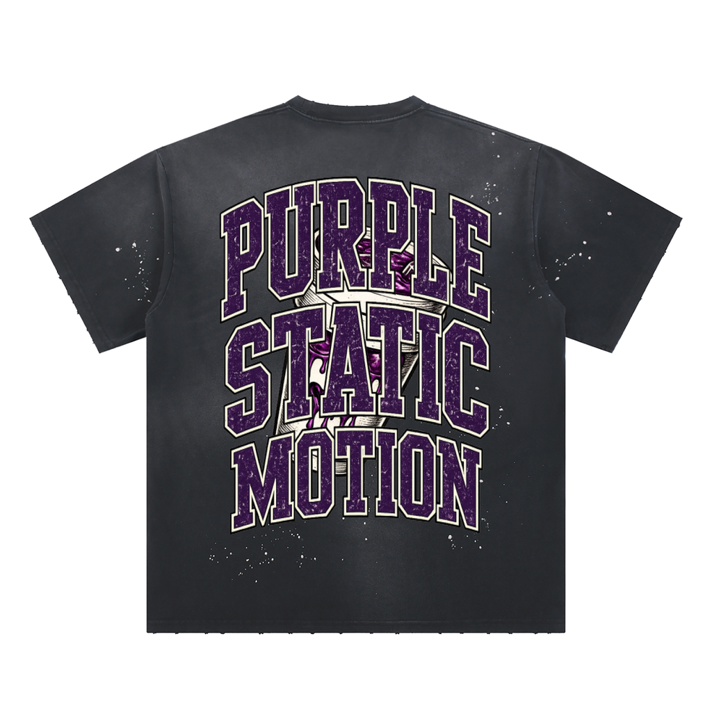 Hand-Frayed Sunfade Paint Splatter T-Shirt