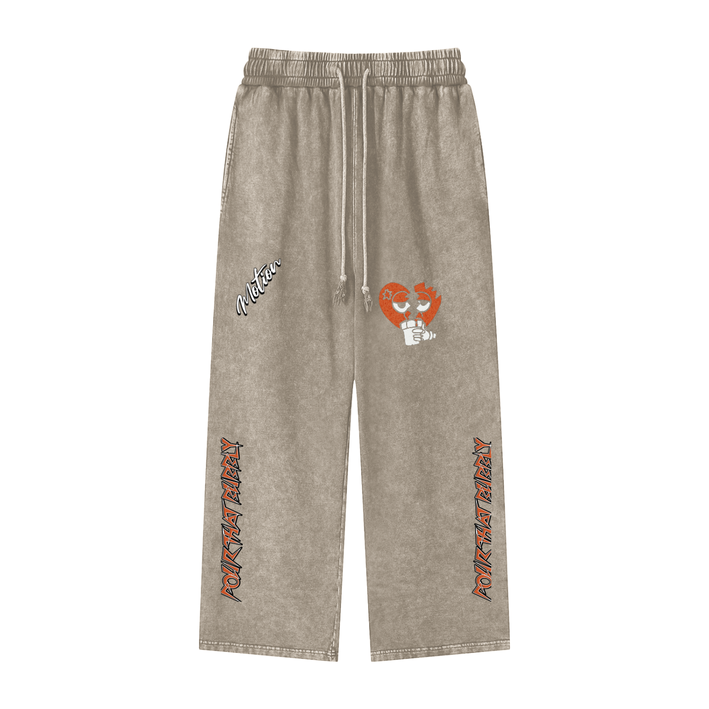 Snow Washed Straight Leg Pants