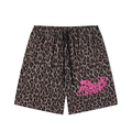 Unisex Heavyweight Leopard Drawstring Shorts