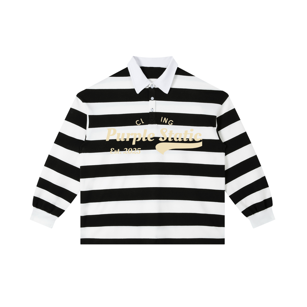 Color Block Stripe Polo Shirt