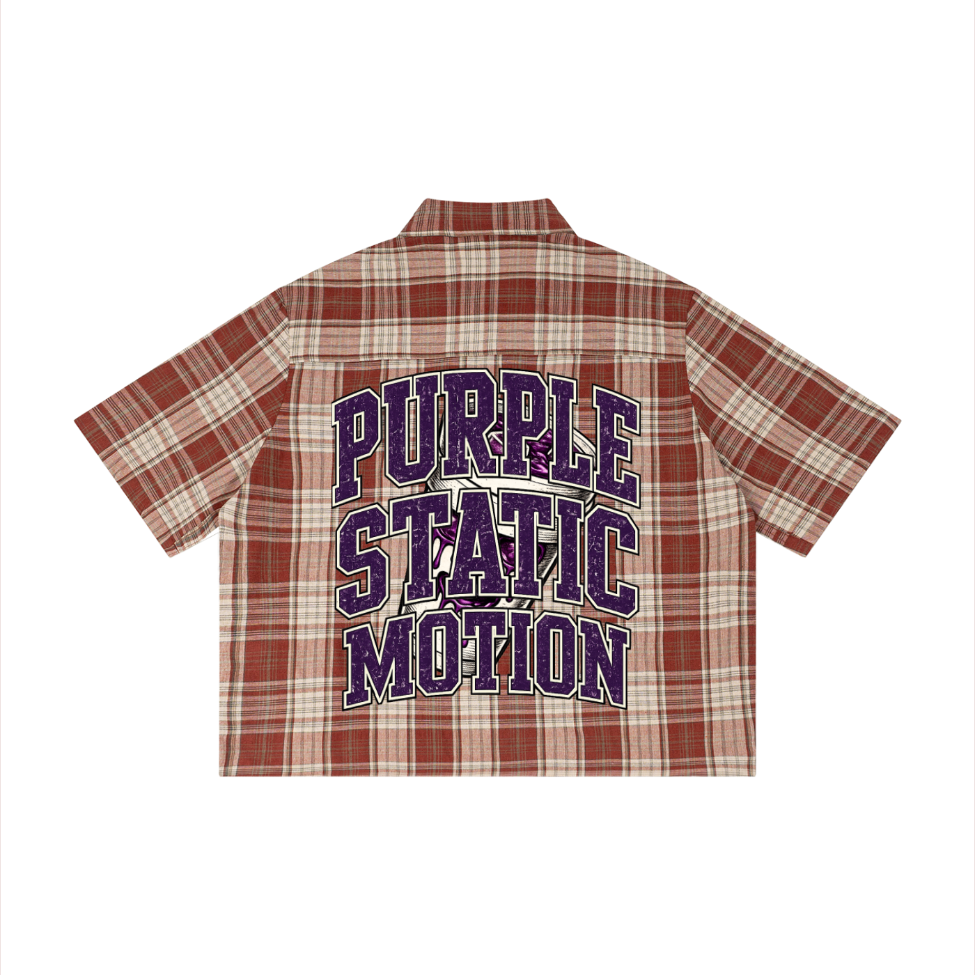 Unisex Plaid Boxy Short Sleeve Shirt