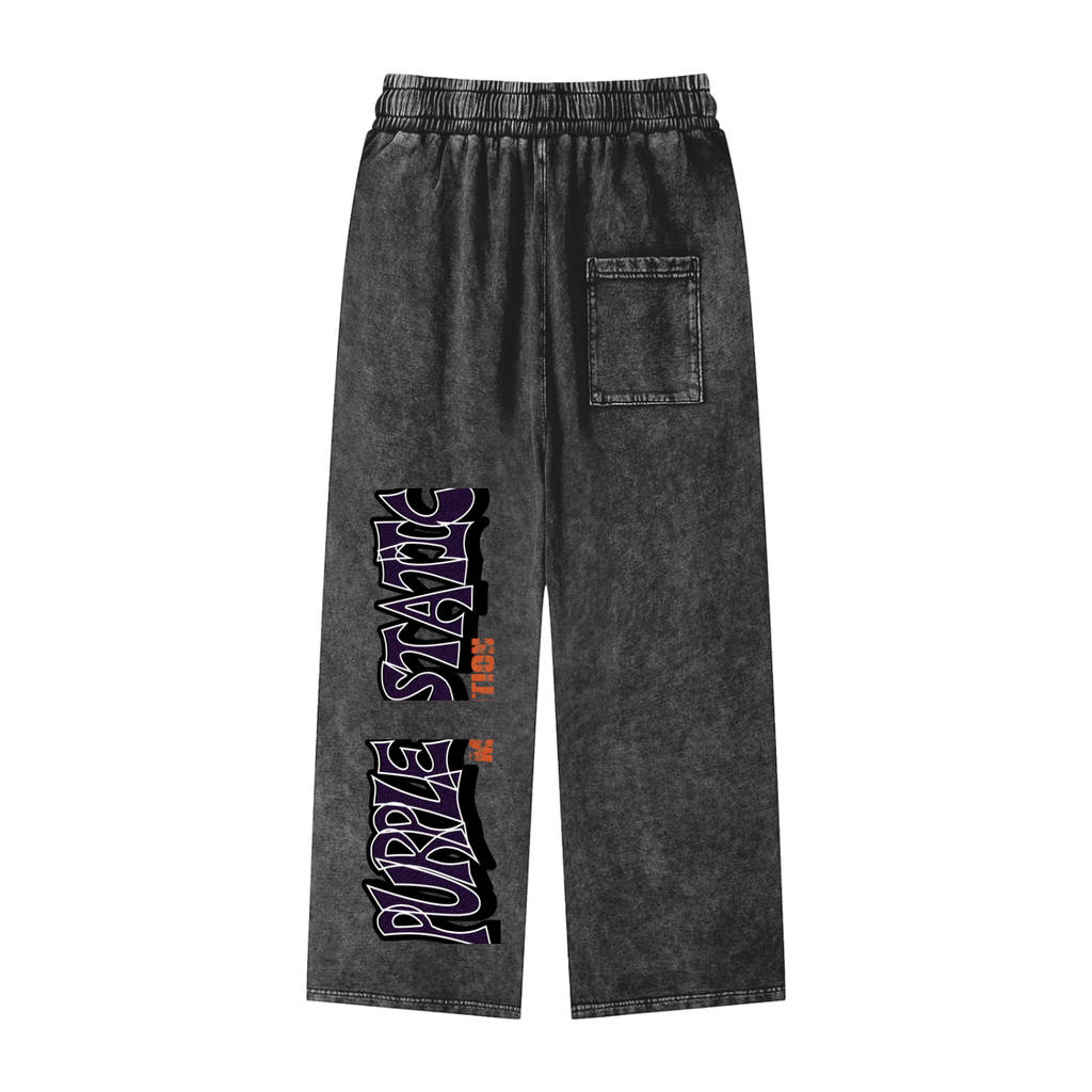 Snow Washed Straight Leg Pants