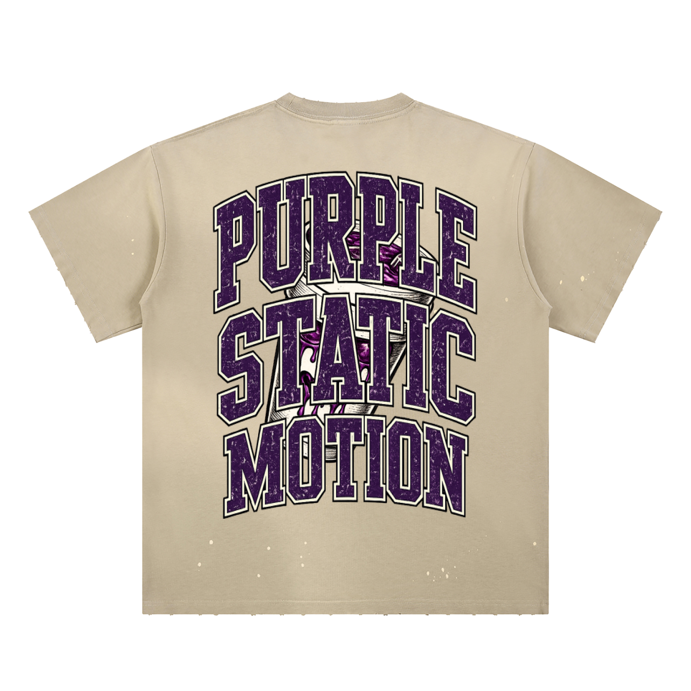 Hand-Frayed Sunfade Paint Splatter T-Shirt