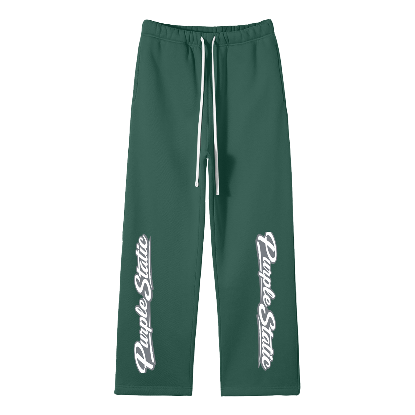 Unisex Solid Color Fleece Straight Leg Pants
