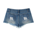 Women's Vintage Wash Raw Hem Denim Shorts