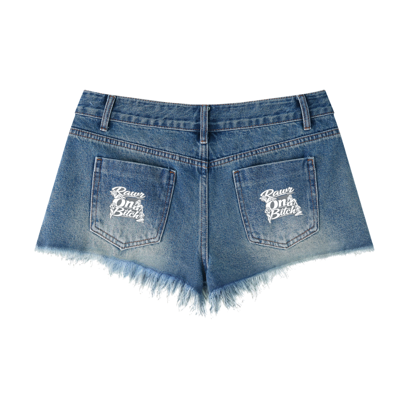 Women's Vintage Wash Raw Hem Denim Shorts