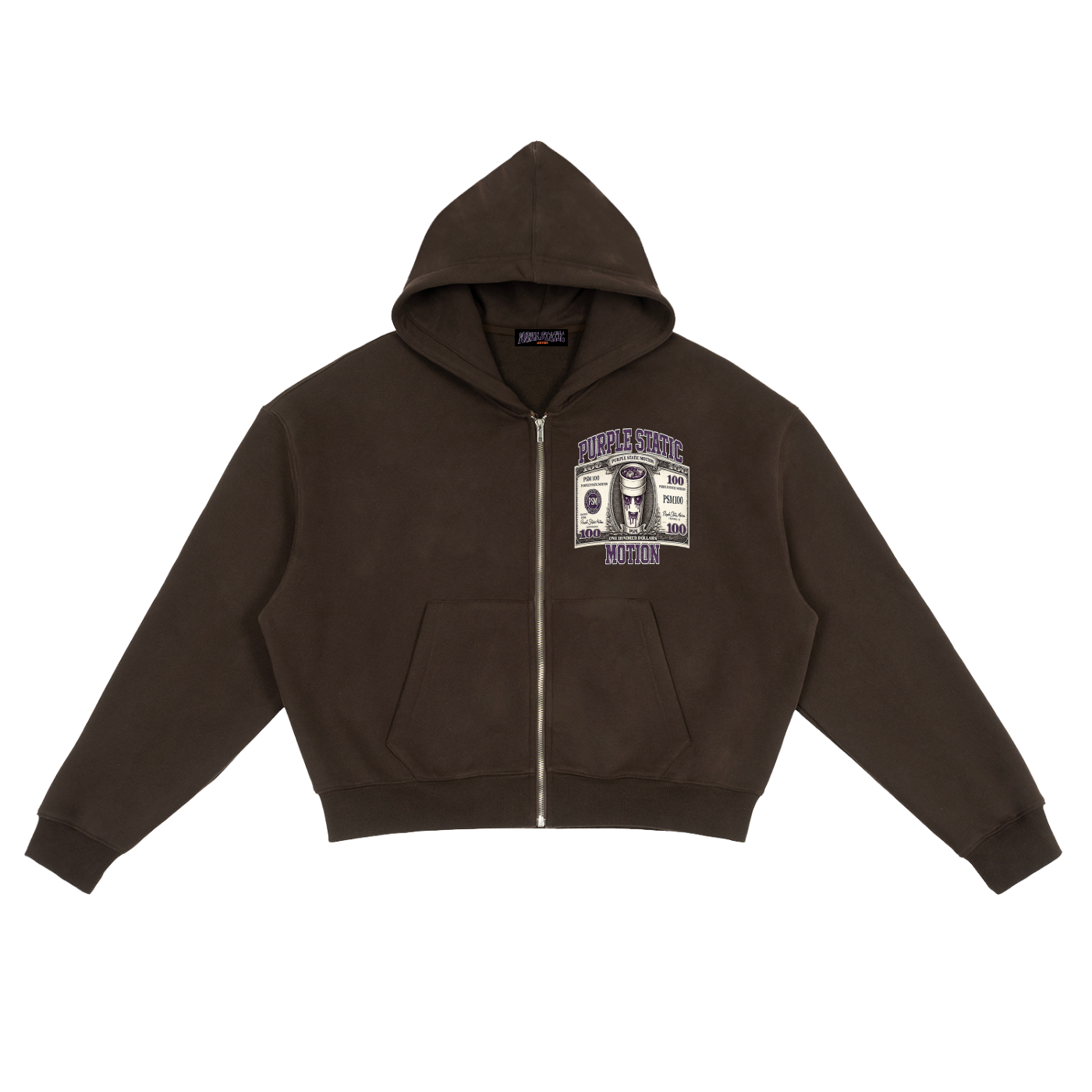 Fleece Zip-Up Boxy Hoodie