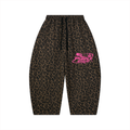 Unisex Leopard Barrel Leg Sweatpants