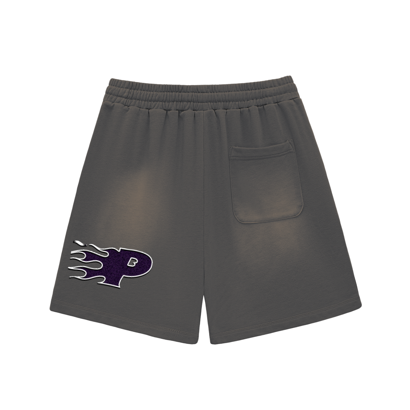 Sun Fade Raw Edge Cotton Shorts