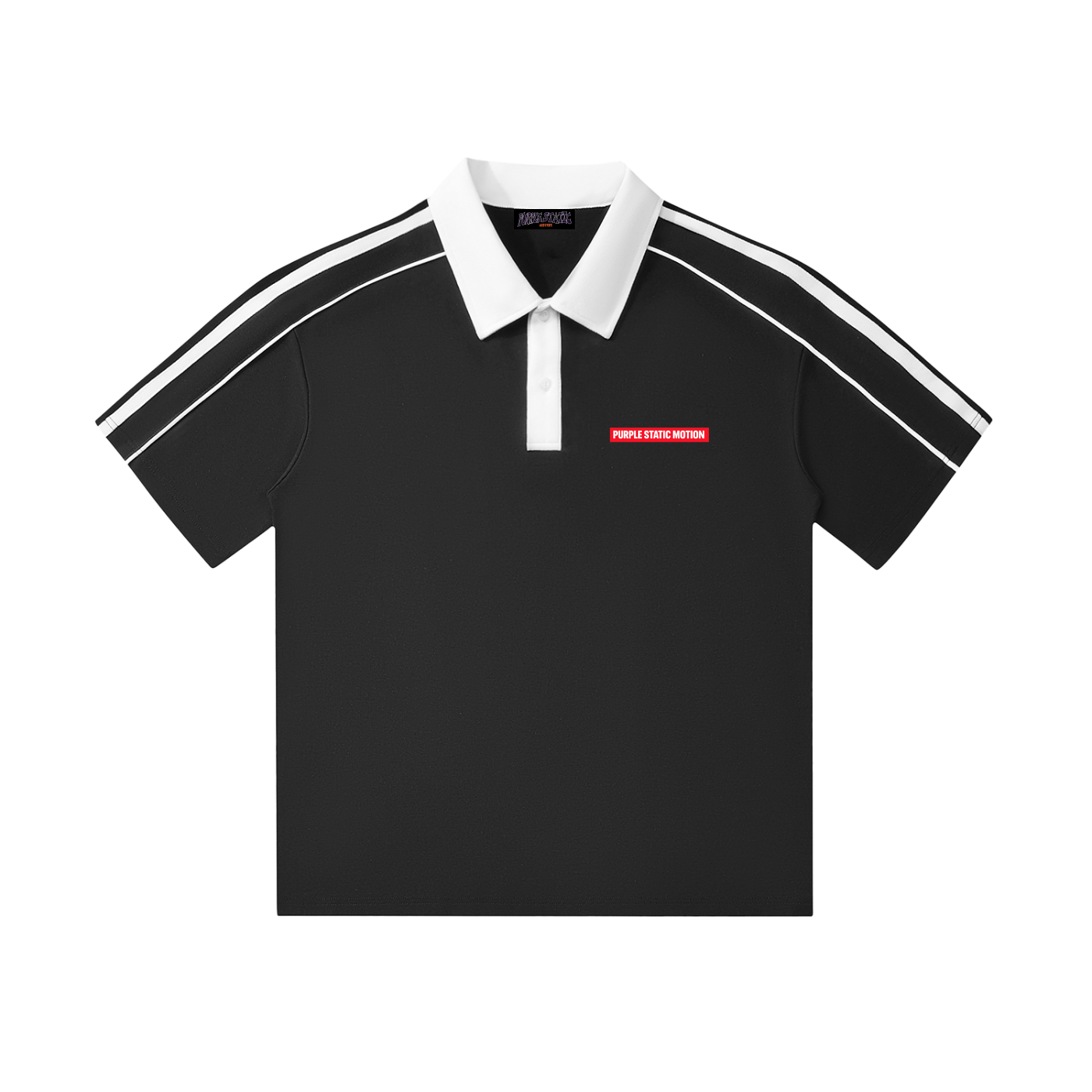 Contrast Collar Short-Sleeve Polo Shirt
