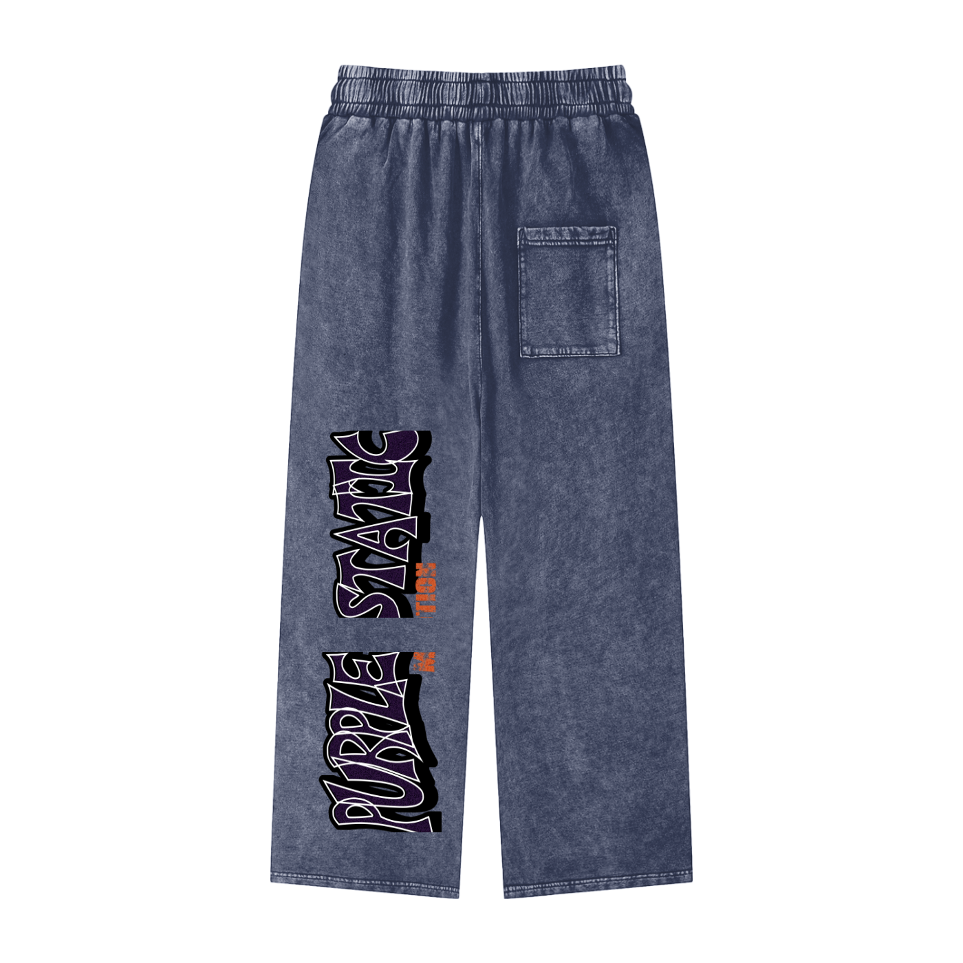 Snow Washed Straight Leg Pants