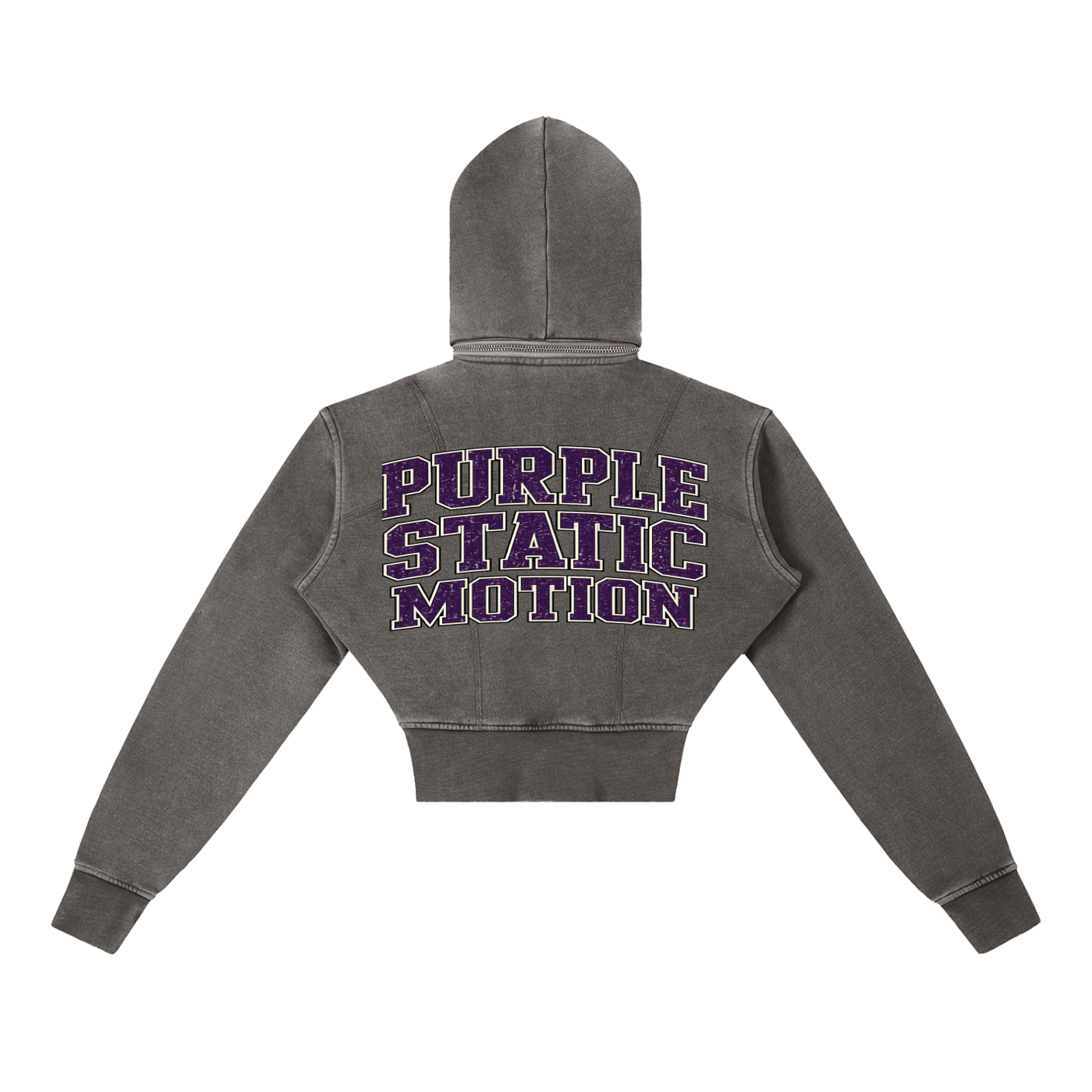 Vintage Washed Cropped Fleece Hoodie