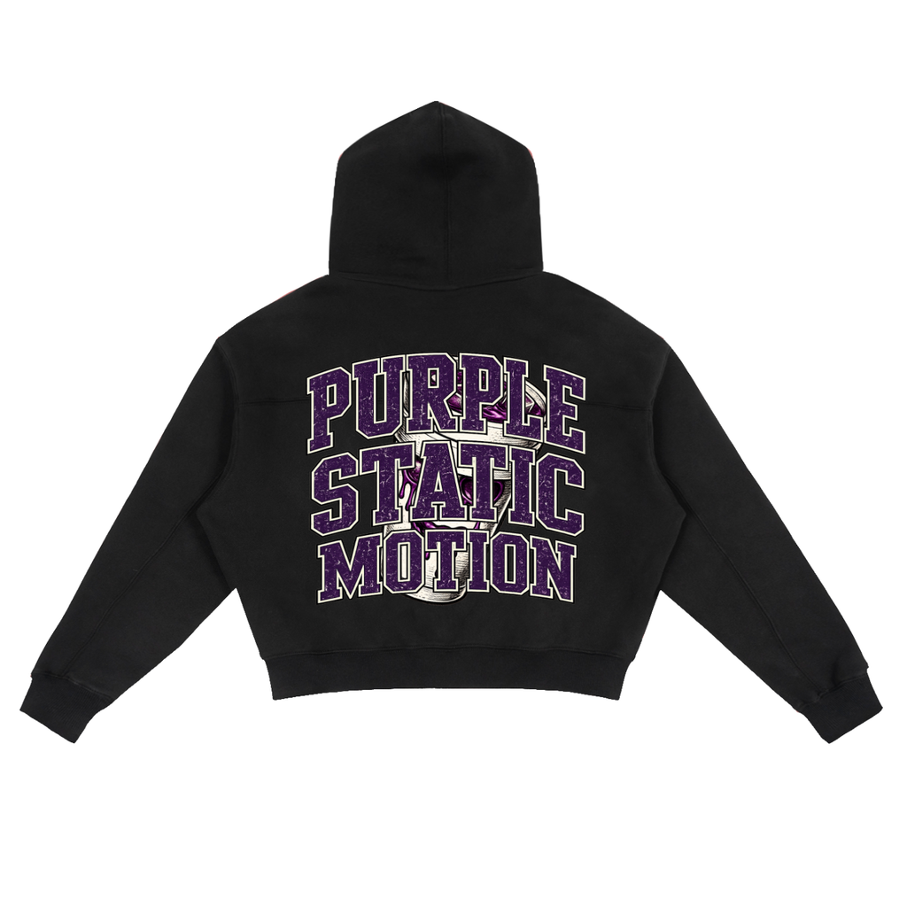 Fleece Zip-Up Boxy Hoodie
