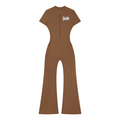 Women’s Tight Flared Leg Quarter-Zip Jumpsuit