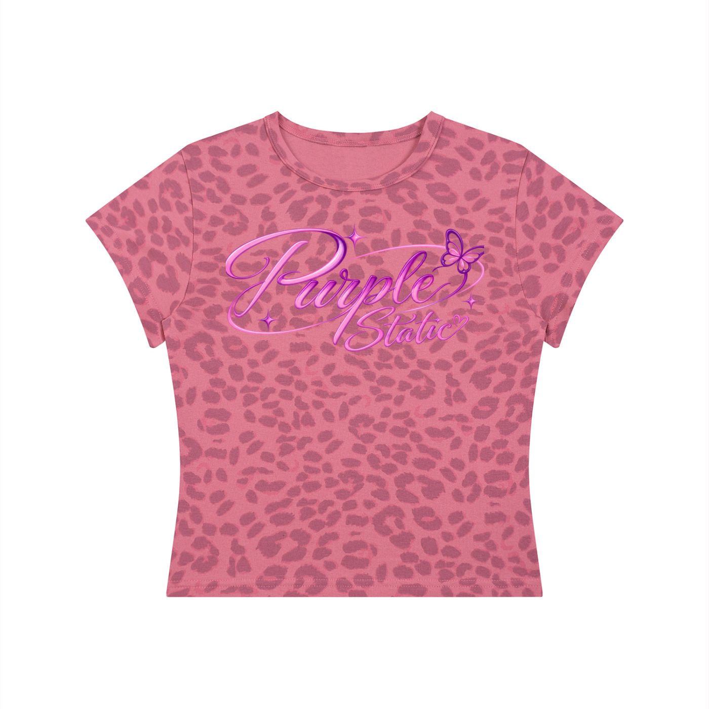 Women’s Leopard Print Crop T-Shirt