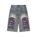 Vintage Wash Baggy Denim Shorts
