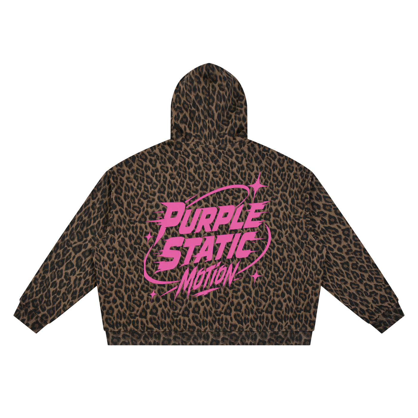 Unisex Leopard Full Zip Hoodie