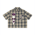 Unisex Plaid Boxy Short Sleeve Shirt