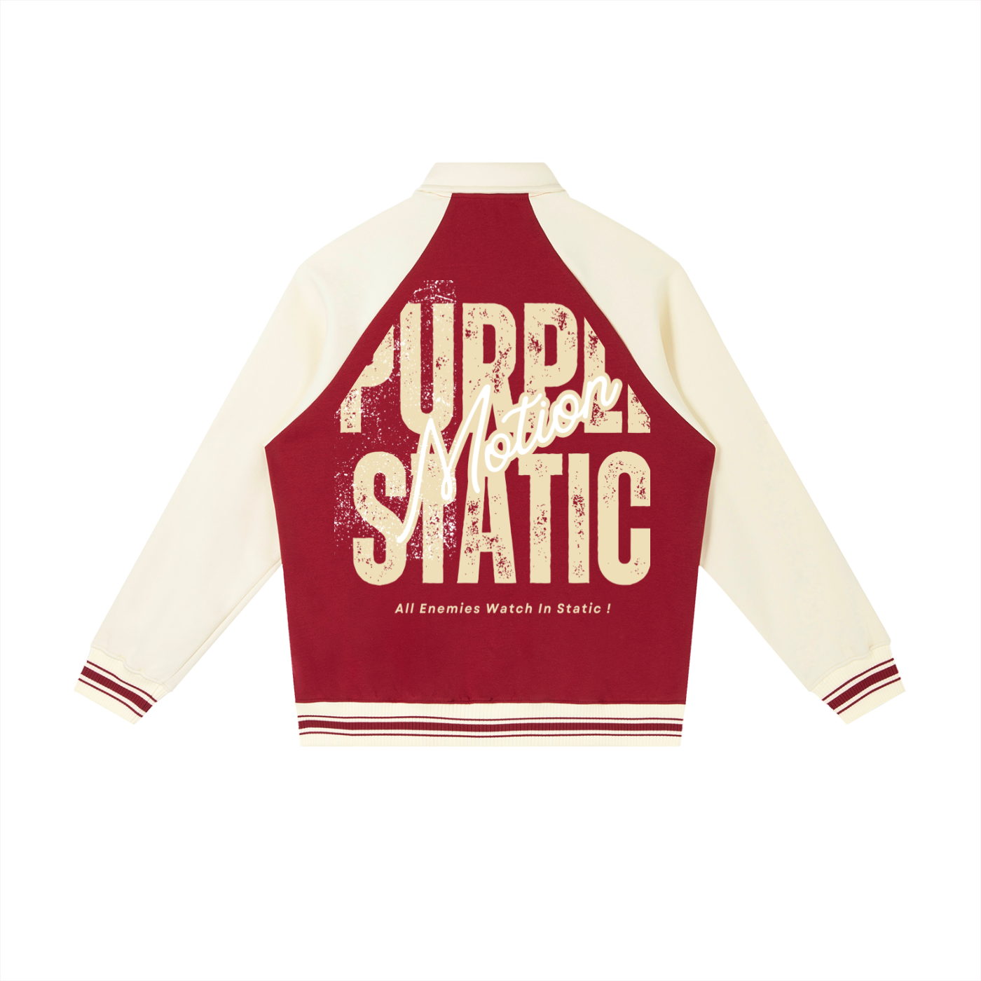 Contrast Raglan Sleeve Baseball Jacket